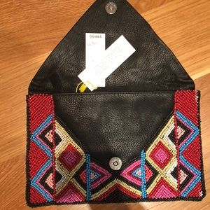 BCBG beaded clutch